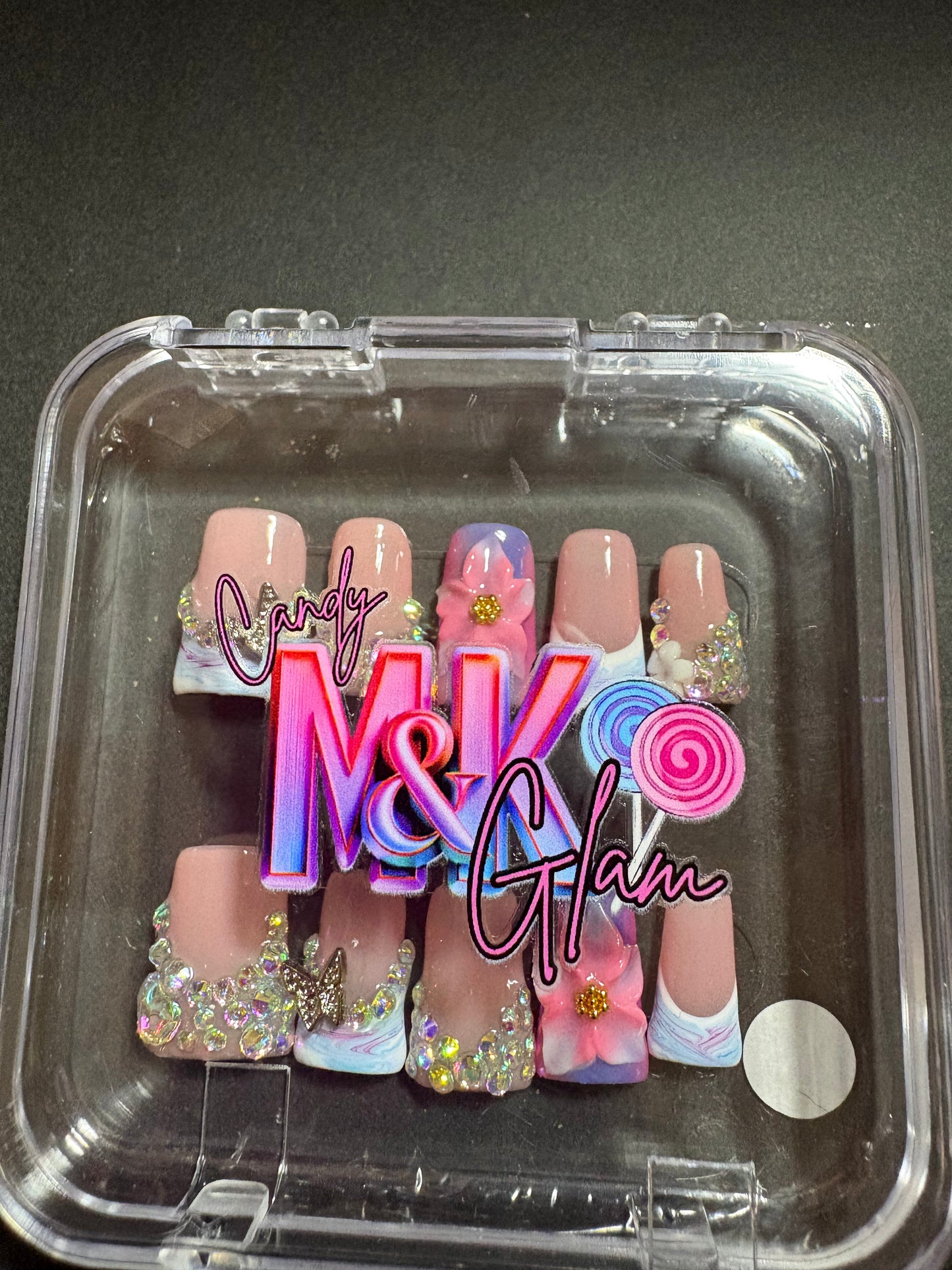 Press-On Nails - MK Candy Glam 
